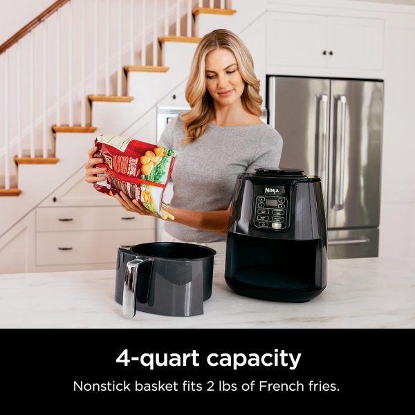 Ninja Air Fryer, Thermometer, Roast, Bake, Air Fry, Crisps, Broil, Reheats, Keep Warm, 10-in-1, Fries, Frozen Food, Veggies, and Meat, Quick Meals, Healthy Meals, Less Oil, 10 QT, Grey, DZ550​ - Image 2