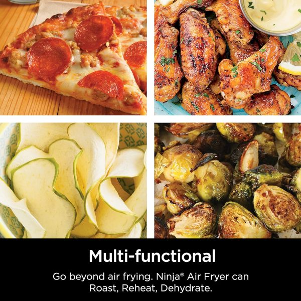 Ninja Air Fryer, Thermometer, Roast, Bake, Air Fry, Crisps, Broil, Reheats, Keep Warm, 10-in-1, Fries, Frozen Food, Veggies, and Meat, Quick Meals, Healthy Meals, Less Oil, 10 QT, Grey, DZ550​ - Image 4