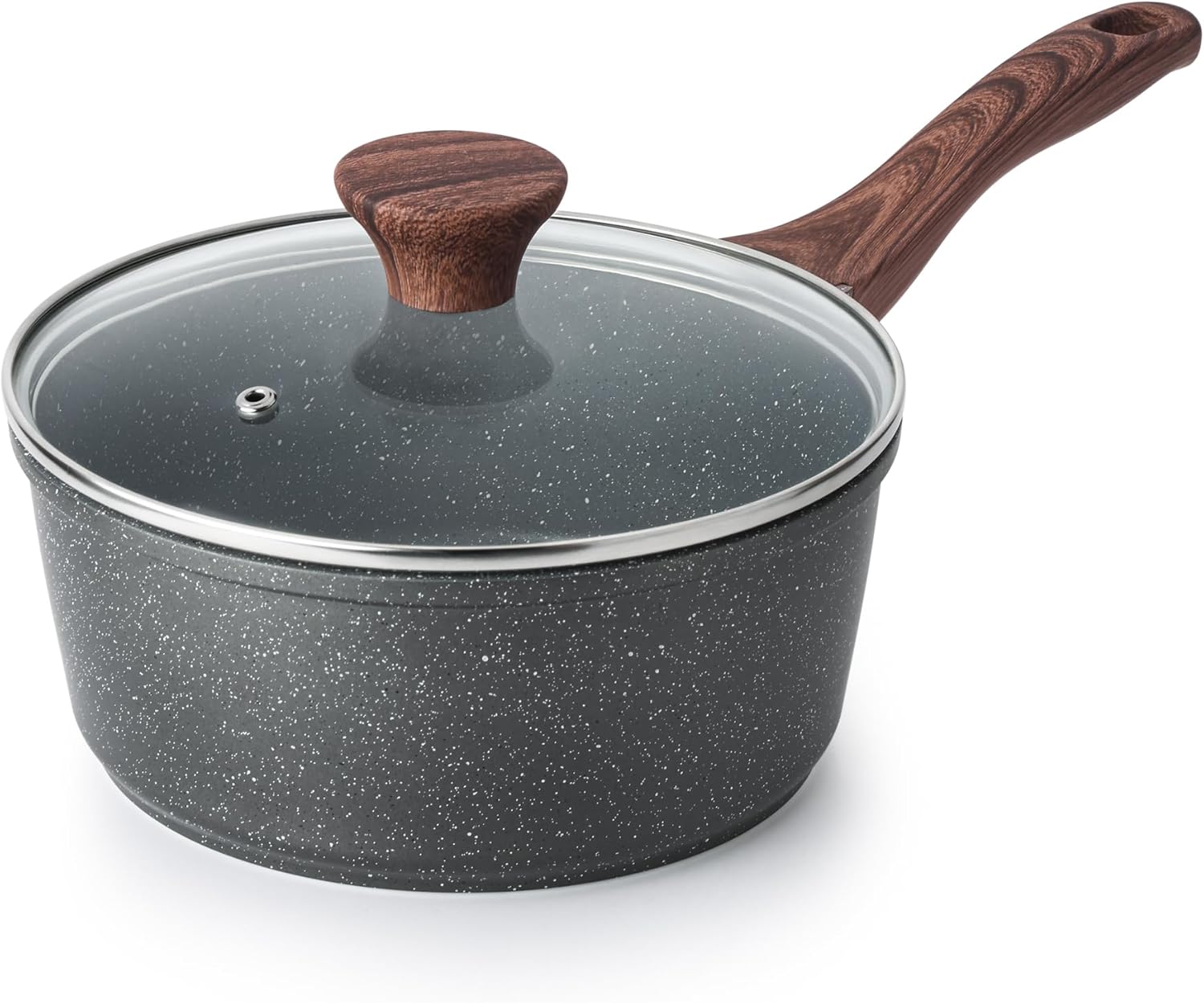 SENSARTE Nonstick Deep Frying Pan Skillet, 10/11/12-inch Saute Pan with Lid, Stay-cool Handle, Chef Pan Healthy Stone Cookware Cooking Pan, Induction Compatible, PFOA Free (10-Inch)